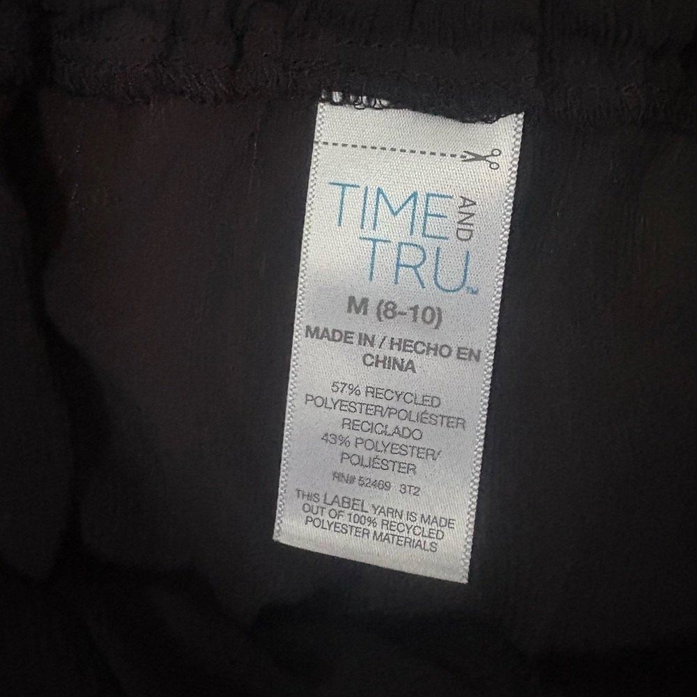 Time and Tru Sheer Black Pants - Picture 3 of 5